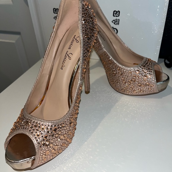 NWT Lauren Lorraine Candy Peep Toe Heels - Picture 5 of 10
